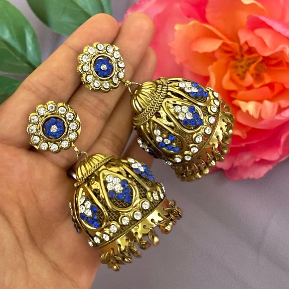 Salwar Kameez Jewelry - Indian Oversized Jhumka